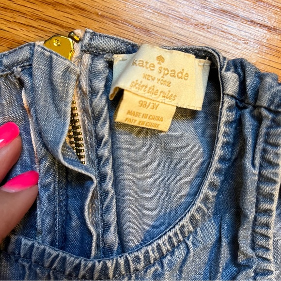 Kate Spade New York chambray romper size 3 - Picture 3 of 5